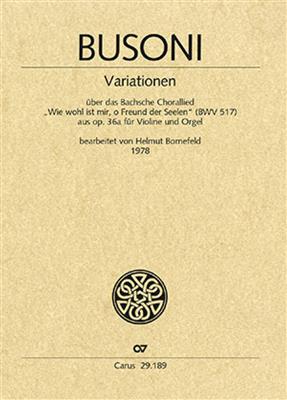 Ferruccio Busoni: Variationen: (Arr. Helmut Bornefeld): Violine mit Begleitung