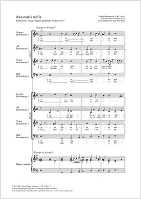 Claudio Monteverdi: Ave maris stella: (Arr. Paul Horn): Gemischter Chor mit Ensemble