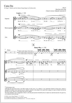 Sugar Cane: (Arr. Eduardo Lakschevitz): Gemischter Chor mit Begleitung