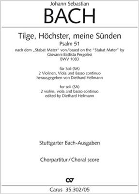 Giovanni Battista Pergolesi: Tilge, Höchster, meine Sünden: (Arr. Johann Sebastian Bach): Frauenchor mit Klavier/Orgel