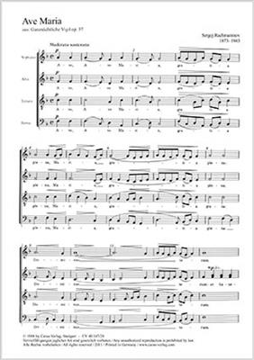 Sergei Rachmaninov: Rachmaninov: Ave Maria- Gluck: De profundis: Gemischter Chor mit Begleitung