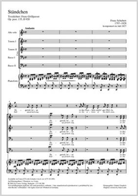 Franz Schubert: Ständchen: Männerchor mit Klavier/Orgel