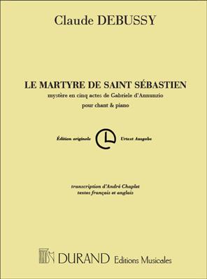 Claude Debussy: Martyre Chant-Piano (Fr-Angl) Reduction Par Caplet: Gesang mit Klavier