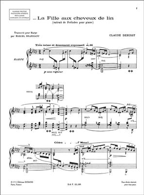 Claude Debussy: La Fille Aux Cheveux De Lin: Harfe Solo