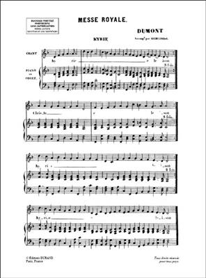 Henri Dumont: Messe Royale Chant-Orgue: Gesang mit Klavier