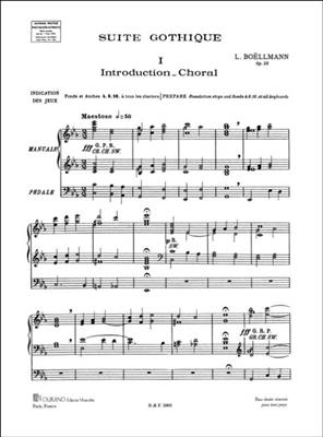 Léon Boëllmann: Suite Gothique Orgue Opus 25: Orgel