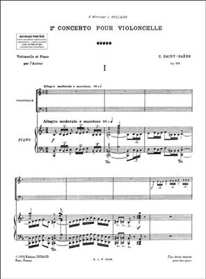 Camille Saint-Saëns: Concerto 2 opus 119: Cello mit Begleitung