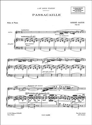 E. Rhené-Baton: Passacaille Opus 35: Flöte mit Begleitung