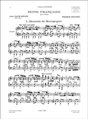 Francis Poulenc: Suite Francaise d'après Claude Gervaise: Klavier Solo