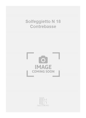 Claude Ballif: Solfeggietto N 18 Contrebasse: Kontrabass Solo