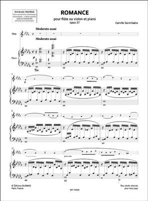 Camille Saint-Saëns: Romance opus 37: Flöte mit Begleitung