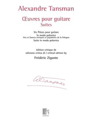Œuvres pour guitare - Suites: Gitarre Solo