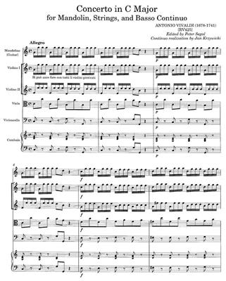 Antonio Vivaldi: Concerto for Mandoline, strings and basso RV 425: Orchester mit Solo