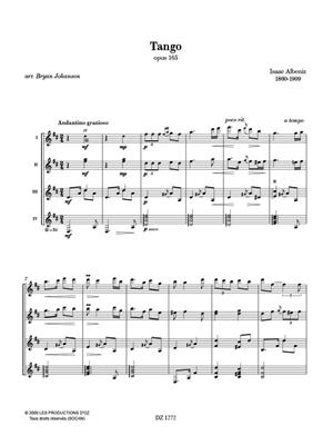 Isaac Albéniz: Tango, opus 165: Gitarre Trio / Quartett