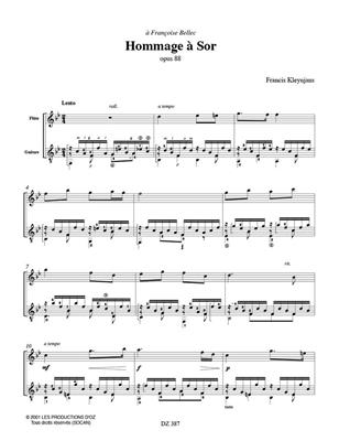 Francis Kleynjans: Hommage à Sor, opus 88: Flöte mit Begleitung
