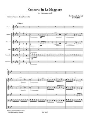 F. Carulli: Concerto in La Maggiore: (Arr. Vincent Beer-Demander): Streichorchester mit Solo