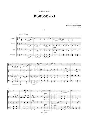 Jean Papineau-Couture: Quatuor à cordes no. 1: Streichquartett
