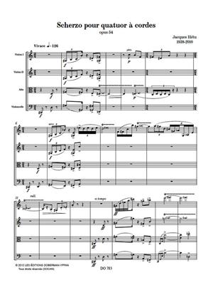 Jacques Hétu: Scherzo pour quatuor à cordes, opus 54: Streichquartett