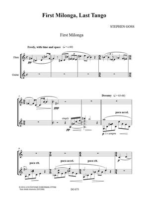 Stephen Goss: First Milonga, Last Tango: Flöte mit Begleitung
