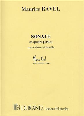 Maurice Ravel: Sonate En Quatre Parties: Streicher Duett