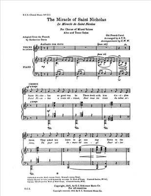 The Miracle of St. Nicholas: Gemischter Chor mit Klavier/Orgel