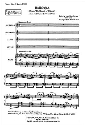 Ludwig van Beethoven: Mount of Olives: (Arr. E. Harold Geer): Frauenchor mit Ensemble