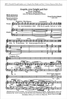 Georg Friedrich Händel: Theodora: Angels, Ever Bright and Fair: (Arr. Gwynn S. Bement): Gemischter Chor mit Klavier/Orgel