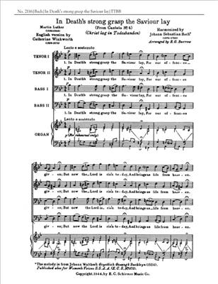 Johann Sebastian Bach: In Death's Strong Grasp the Savior Lay, BWV 4: Männerchor A cappella