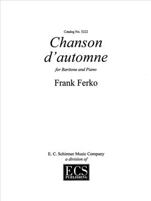 Frank Ferko: Chanson d'Automne: Gesang mit Klavier
