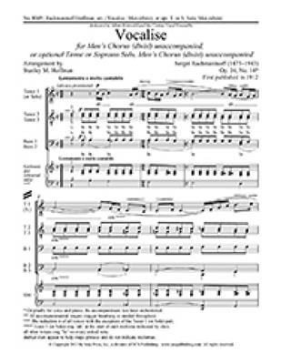 Sergei Rachmaninov: Vocalise: (Arr. Stanley M. Hoffman): Männerchor A cappella