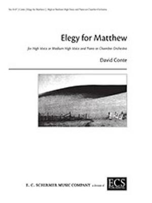 David Conte: Elegy for Matthew: Gesang mit Klavier