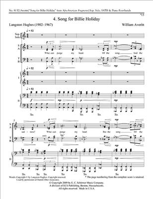 William Averitt: Afro-American Fragments: 4 Song for Billie Holiday: Gemischter Chor mit Klavier/Orgel