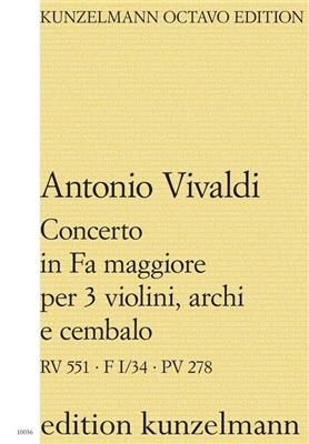 Antonio Vivaldi: Konzert Für 3 Violinen: Orchester mit Solo