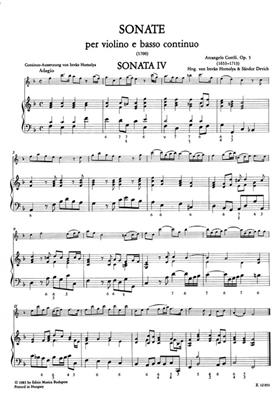 Arcangelo Corelli: 12 sonate per violino e basso continuo I-B op. 5: Violine mit Begleitung