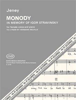 Zoltan Jeney: Monody: Gesang mit Klavier