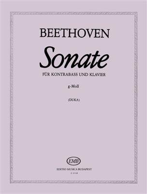 Ludwig van Beethoven: Sonate g-Moll (nach op. 5, Nr. 2): Kontrabass mit Begleitung