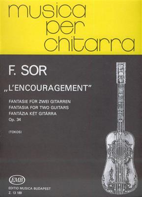 Fernando Sor: L'encouragement op. 34 Fantasie für zwei Gitarren: Gitarre Duett