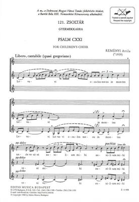 Attila Reményi: Psalm 121: Kinderchor A cappella