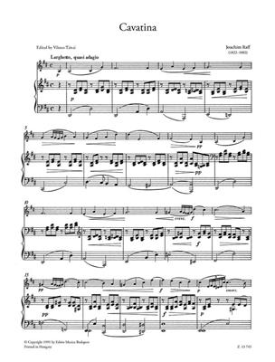 Joseph-Joachim Raff: Cavatina: Violine mit Begleitung