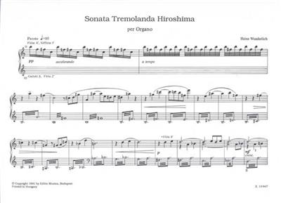 Heinz Wunderlich: Sonata tremolanda Hiroshima: Orgel