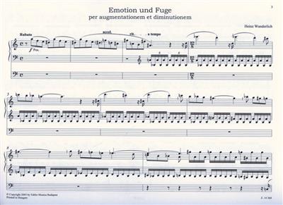 Heinz Wunderlich: Emotion und Fuge per augmentationem et diminutione: Orgel