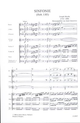 Franz Joseph Haydn: Sinfonie Nr. 85 (B-Dur) La Reine: Orchester