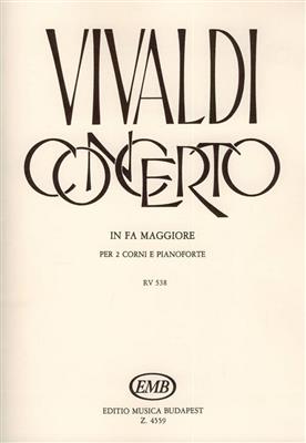Antonio Vivaldi: Concerto in fa maggiore per 2 corni e pianoforte: Horn mit Begleitung