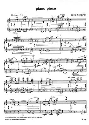 D. Hellewell: Piano Piece: Klavier Solo