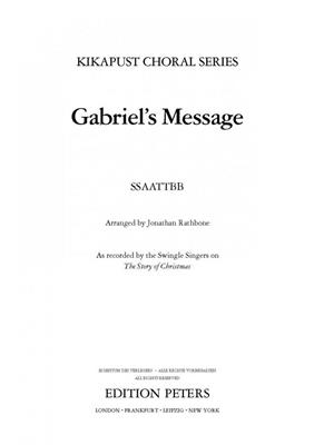 Gabriel's Message: (Arr. Jonathan Rathbone): Gemischter Chor mit Begleitung