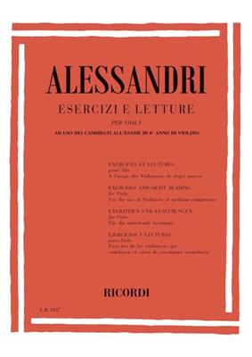 G. Alessandri: Esercizi E Letture: Viola Solo