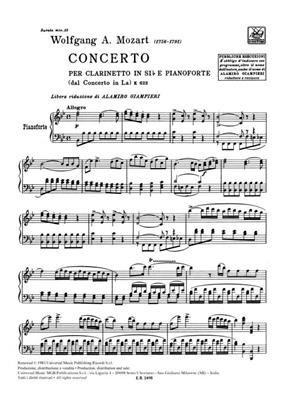 Wolfgang Amadeus Mozart: Concerto A-major KV 622 for Clarinet in Bb: Klarinette mit Begleitung