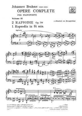 Johannes Brahms: Opere Complete Per Pianoforte: Klavier Solo