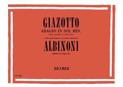 Tomaso Albinoni: Adagio in sol minore: Orgel