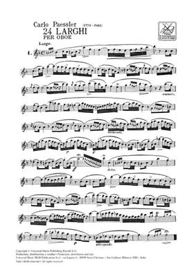 C. Paessler: 24 Larghi: Oboe Solo